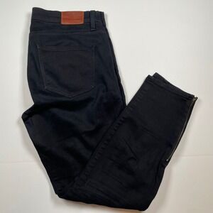 Madewell Black Skinny Skinny Moto Style Ankle Zipper Women's Jeans Size 31‎